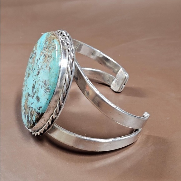 SOLD Authentic turquoise and sterling statement cuff! - Picture 2 of 4